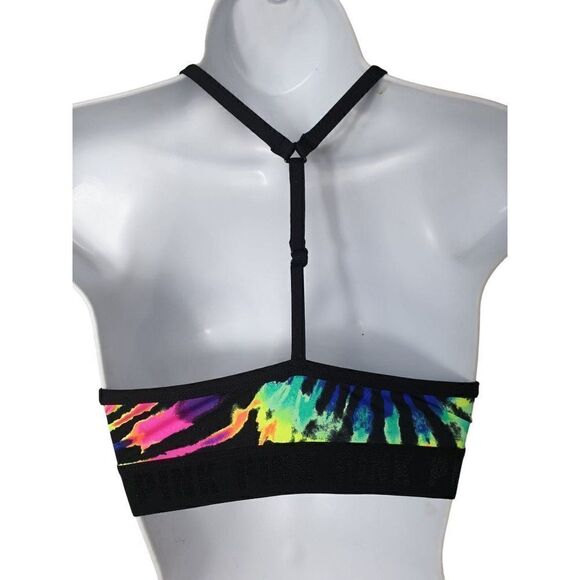 PINK VS Ultimate Sports Bra XS Low Mid Impact T-Back Sports Bra Medium - Picture 5 of 7